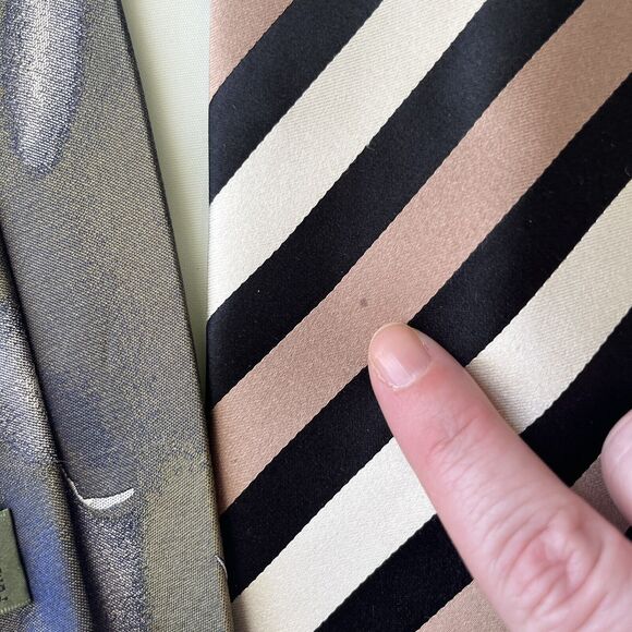 Lot Of 5 Fabio Fazio Silk Ties Striped Geometric Abstract Polka Dot - Picture 8 of 9